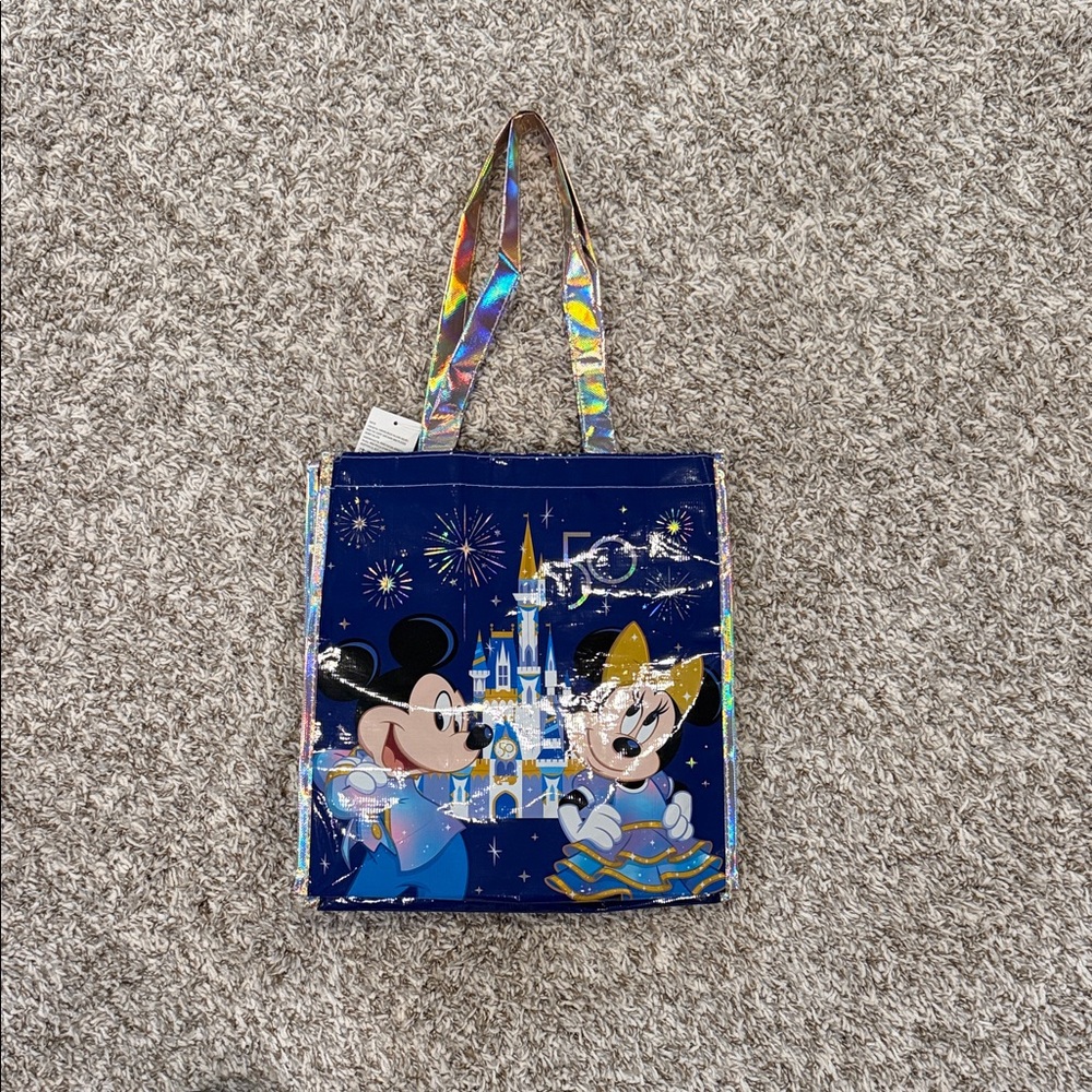 Disney World 50th Anniversary Collectible Reusable bag medium size. 13.5 x 12.5